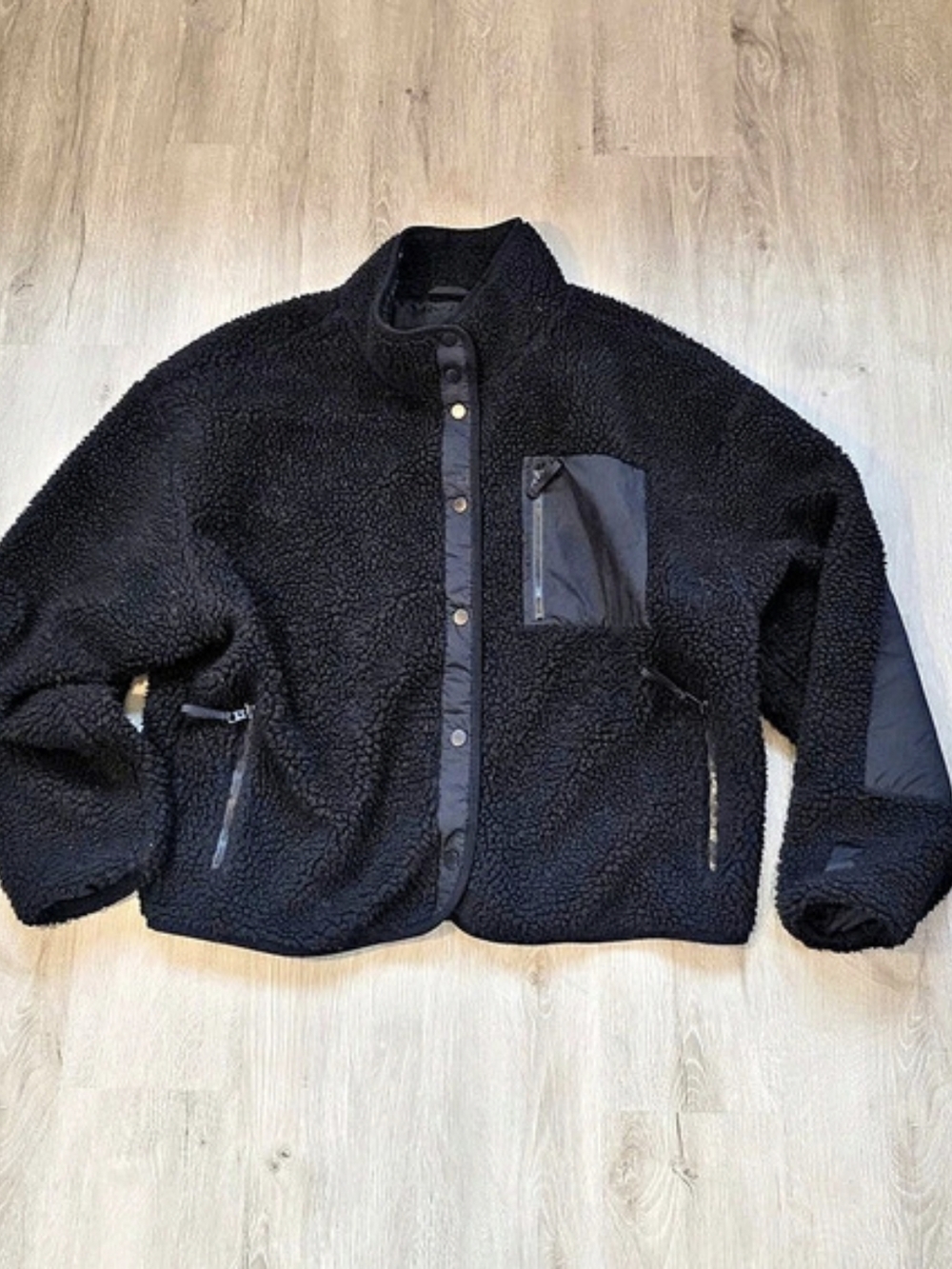 Fabletics Tahoe Teddy Jacket Black Size Large